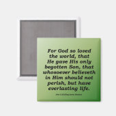 Everlasting Life Weihnachten John 3-16 Magnet (Vorderseite/Rückseite)