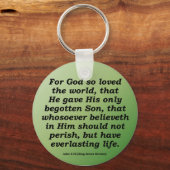 Everlasting Life Weihnachten John 3-16 Schlüsselanhänger (Vorderseite)