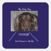 Everlasting Pawprint Bond Quadratischer Aufkleber (Vorderseite)