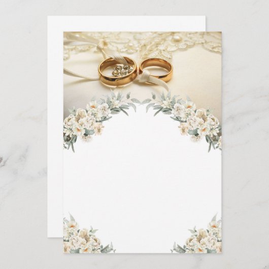 "Everlasting Vows - Timeless Wedding Card" Einladung (Vorne/Hinten)