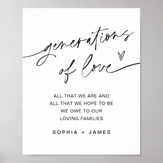 EVERLEIGE Generationen von Liebe-Hochzeitssymbol Poster (Vorne)