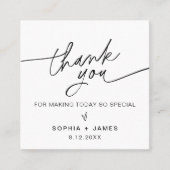 EVERLEIGEN Vielen Dank für Ihr Interesse an der Ta Quadratische Visitenkarte (Vorderseite)