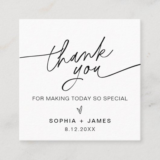 EVERLEIGEN Vielen Dank für Ihr Interesse an der Ta Quadratische Visitenkarte (Vorderseite)