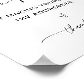 EVERLEIGH Ansprache auf das Babyduschenzeichen Poster (Ecke)