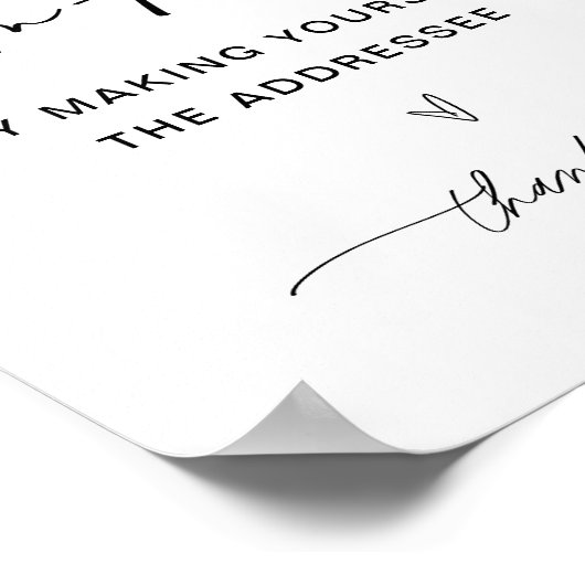 EVERLEIGH Ansprache auf das Babyduschenzeichen Poster (Ecke)