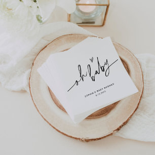 EVERLEIGH Baby Dusche Oh Baby Serviette