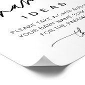 EVERLEIGH Baby Name Ideas Game Sign Poster (Ecke)