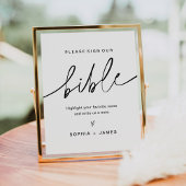 EVERLEIGH Bible Guest Book Wedding Sign Poster