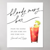 EVERLEIGH Bloody Mary Bar Sign Poster (Vorne)