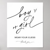 EVERLEIGH Boy or Girl Gender Game Sign Poster (Vorne)
