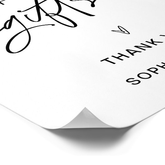 EVERLEIGH Cards and Gifts Wedding Sign Poster (Ecke)