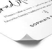 EVERLEIGH Family Traditionen Baby Dusche Schild (Ecke)