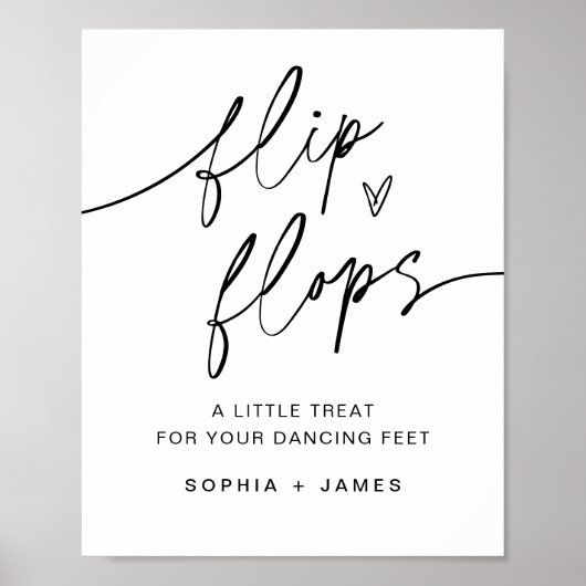 EVERLEIGH Flip Flops Wedding Sign Poster (Vorne)