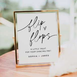 EVERLEIGH Flip Flops Wedding Sign Poster