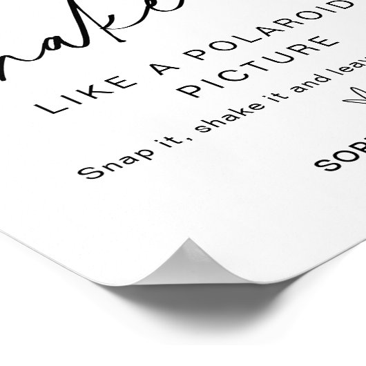 EVERLEIGH Foto Guest Book Sign Poster (Ecke)