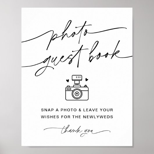 EVERLEIGH Foto Guest Book Sign Poster (Vorne)