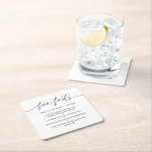 EVERLEIGH Fun Fakten über Braut und Bräutigam (Set Rechteckiger Pappuntersetzer (Vor Ort)