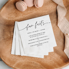 EVERLEIGH Fun Fakten über Braut und Bräutigam (Set Serviette