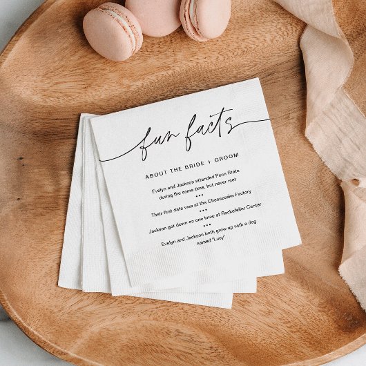 EVERLEIGH Fun Fakten über Braut und Bräutigam (Set Serviette