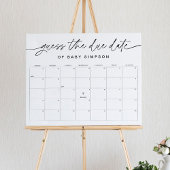 EVERLEIGH Guess Due Date Baby Shower Game 16x20 Poster
