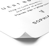 EVERLEIGH Jenga Guest Book Wedding Sign Poster (Ecke)