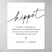 EVERLEIGH Kippot Kippah Yarmulke Hochzeitszeichen Poster (Vorne)