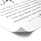 EVERLEIGH Late Night Diapers Baby Duschzeichen Poster (Ecke)