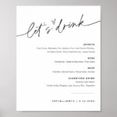 EVERLEIGH Let's Drink Wedding Bar Sign Poster (Vorne)