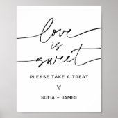 EVERLEIGH Liebe ist süße Gastgeschenke Hochzeiten  Poster (Vorne)