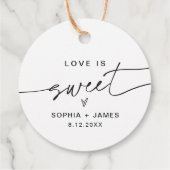 EVERLEIGH Liebe ist Sweet Favor Tag Geschenkanhänger (Rückseite)