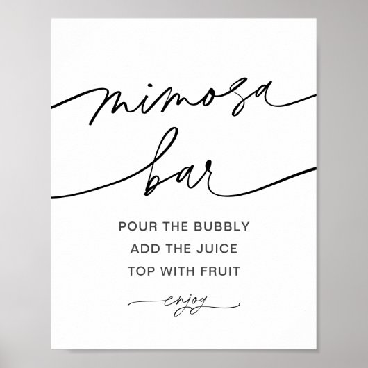 EVERLEIGH Mimosa Bar Sign Poster (Vorne)