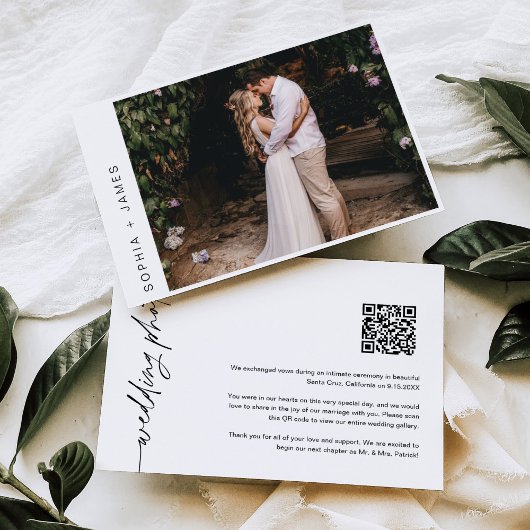 EVERLEIGH Minimal Elopement Hochzeit Ankündigung