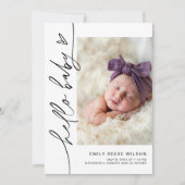 EVERLEIGH Minimalistisch Baby Birth Ankündigung (Vorderseite)