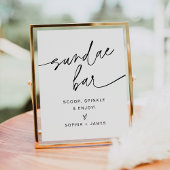 EVERLEIGH Minimalistisch Sundae Wedding Sign Poster