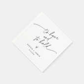 EVERLEIGH Minimalistisch Wedding Cocktail Napkin Serviette (Ecke)