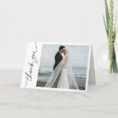 EVERLEIGH Minimalistisch Wedding Foto Danke Karte (Vorderseite)