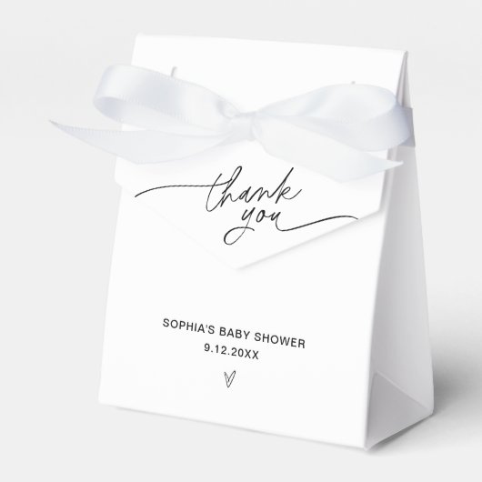 EVERLEIGH Moderne Minimalistische Babydusche Geschenkschachtel (Vorderseite)