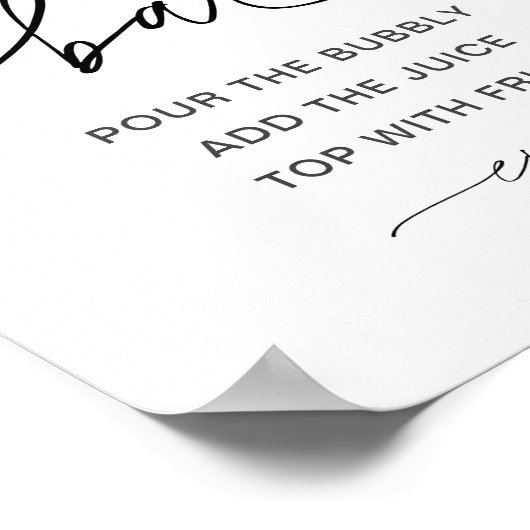 EVERLEIGH Momosa Bar Baby Duschzeichen Poster (Ecke)