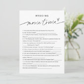 EVERLEIGH Movie Trivia Brautparty Game Einladung (Stehend Vorderseite)