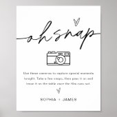 EVERLEIGH Oh Snap Disposable Camera Wedding-Zeiche Poster (Vorne)