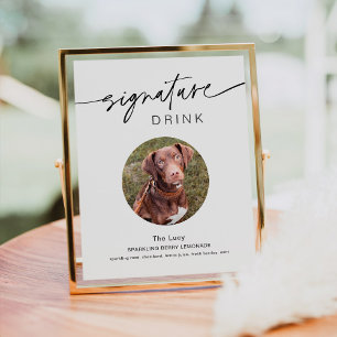 EVERLEIGH Pet Signature Drink Hochzeit Zeichen Poster