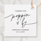 EVERLEIGH Popcorn Gefallen Danke für Poppin By Geschenkanhänger (Rückseite)