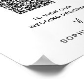 EVERLEIGH QR Code Hochzeitsprogrammsignatur Poster (Ecke)