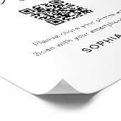EVERLEIGH Share the Love Hochzeitsfoto QR-Code Poster (Ecke)