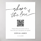 EVERLEIGH Share the Love Hochzeitsfoto QR-Code Poster (Vorne)