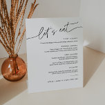 EVERLEIGH Wedding Dinner Menu 8x10 Sockelschild<br><div class="desc">Everleigh Collection - eine atemberaubende und minimalistische Kollektion mit einem modernen Kalligraphie-Schriftart, der elegant und stilvoll zugleich ist. Diese Kollektion bietet ein zeitloses und elegantes Design, das perfekt für jede Veranstaltung geeignet ist, von Hochzeiten bis hin zu Babyduschen und allem dazwischen. Genießen Sie die Eleganz und Eleganz der Everleigh Collection...</div>