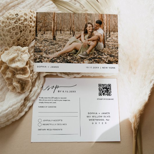 EVERLEIGH Wedding Foto UAWG QR Code Postkarte