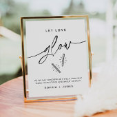 EVERLEIGH Wedding Glow Stick Sign Poster