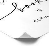 EVERLEIGH Wedding Guest Book Sign Poster (Ecke)