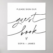 EVERLEIGH Wedding Guest Book Sign Poster (Vorne)